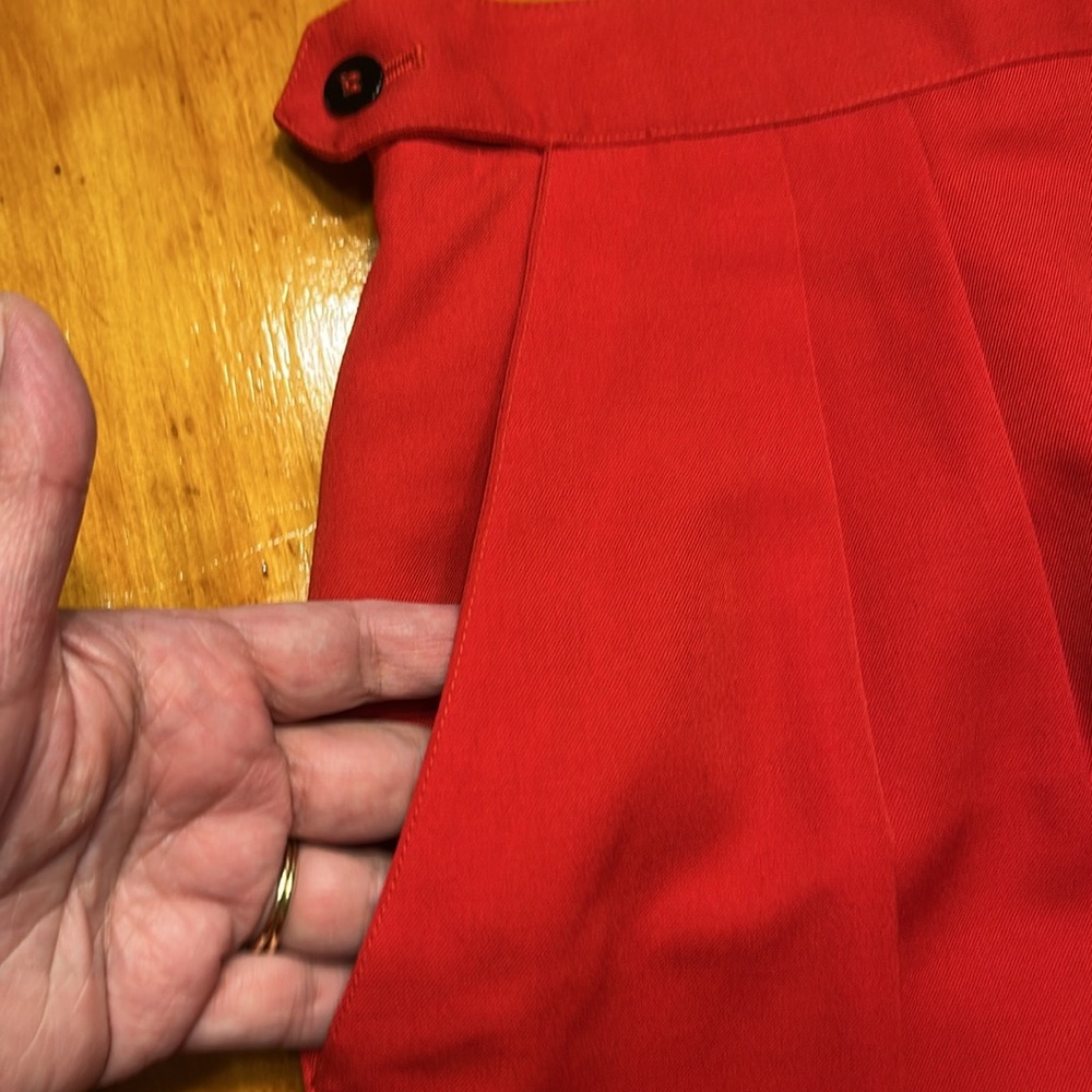 Liz Claiborne Red Wool Pencil Skirt - Picture 8 of 11